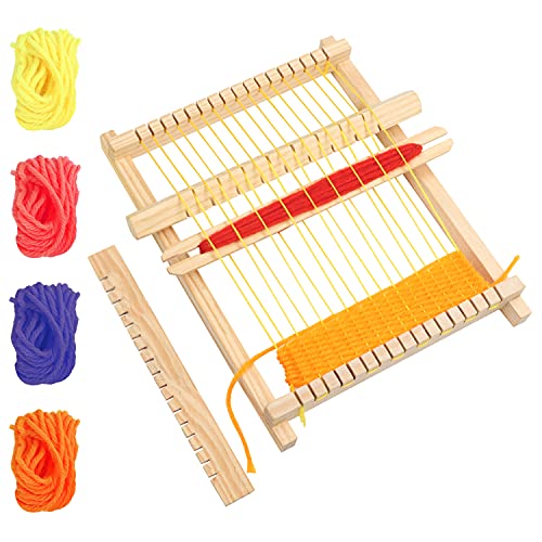 Curtzy Webrahmen aus Holz zum Weben - 16,5x21,7cm - Webrahmen Kinder Erwachsene - Bastelset mit u.a. Wolle Einstellstab Kamm - Webstuhl Set für Anfänger - Weben für Kinder Curtzy Webrahmen aus Holz zum Weben - 16,5x21,7cm - Webrahmen Kinder Erwachsene - Bastelset mit u.a. Wolle Einstellstab Kamm - Webstuhl Set für Anfänger - Weben für Kinder von Curtzy