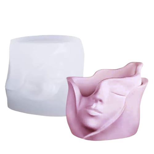 Cushangty Gießform Für Vase Aus Harz | 3D Menschengesicht Kunst Silikon Topfform | Antihaft Gießwerkzeug Für Ton Kerzenwachs Gips Beton Cushangty Gießform Für Vase Aus Harz | 3D Menschengesicht Kunst Silikon Topfform | Antihaft Gießwerkzeug Für Ton Kerzenwachs Gips Beton von Cushangty