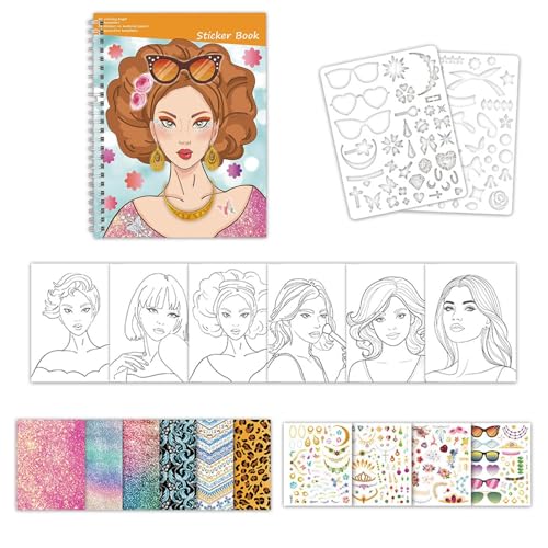 Cushangty Klebe-Sets Zum Verkleiden | Kreatives Sticker Anzieh Aktivitätsbuch Für Kinder - Lernspiele Interaktiv Für Spielzeit Kinder Vorschule Familie Mädchen Jugendliche Reise Geburtstag Zuhause von Cushangty