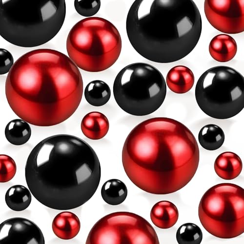 20 mm, 14 mm, 10 mm, 100 Stück, rote und schwarze Vasenfüller, Kunstperlen, Kunststoffperlen, künstliche Perlen für Zuhause, Hochzeit, Party, Tischdekoration, Dekoration 20 mm, 14 mm, 10 mm, 100 Stück, rote und schwarze Vasenfüller, Kunstperlen, Kunststoffperlen, künstliche Perlen für Zuhause, Hochzeit, Party, Tischdekoration, Dekoration von Cusmation