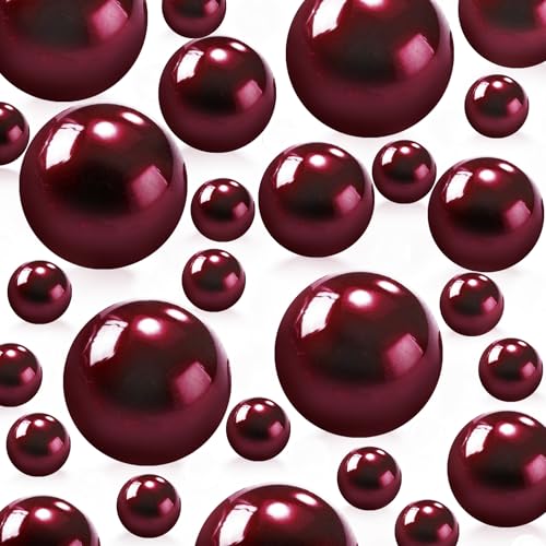 255 Stück Weinrote Vasenfüller-Perlen für Tafelaufsätze, ohne Loch, Kunstperlen für Vasen, Füller, Dekoration, 8/14/18 mm, Perlen für Hochzeit, Zuhause, Geburtstag, Party, Kerzendekoration 255 Stück Weinrote Vasenfüller-Perlen für Tafelaufsätze, ohne Loch, Kunstperlen für Vasen, Füller, Dekoration, 8/14/18 mm, Perlen für Hochzeit, Zuhause, Geburtstag, Party, Kerzendekoration von Cusmation