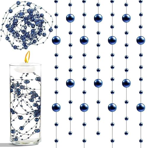 Künstliche schwimmende Perlen für Tafelaufsätze und Vasenfüller, marineblau, 8 + 3 mm, Kunstperlen für Hochzeit, Party, Handwerk und Heimdekoration, 50 Stück Künstliche schwimmende Perlen für Tafelaufsätze und Vasenfüller, marineblau, 8 + 3 mm, Kunstperlen für Hochzeit, Party, Handwerk und Heimdekoration, 50 Stück von Cusmation