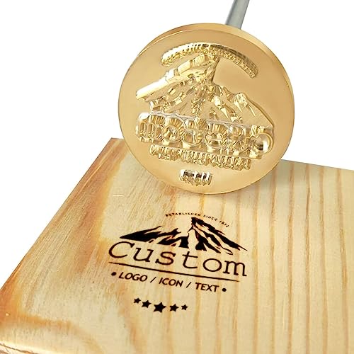 Brennstempel für Holz Eigenes Logo, Text & Foto, Personalisiert Logo Brandeisen für Holz,Voedsel, Essen & Metall, Custom Stamp Stempel, Selbst Machen Stempel Personalisiert mit Logo Name (10cm) von Cusmiz