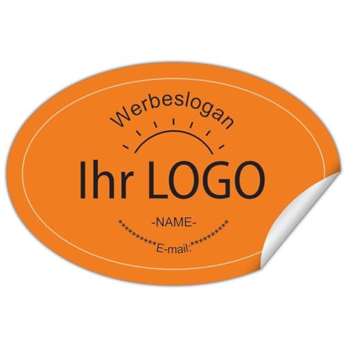 CUSMIZ Logo Sticker - Aufkleber Selbst Gestalten, Personalisierte Aufkleber für Firmenlogos, Hochzeiten, Partys, Festivals, 100 Stk Aufkleber in verschiedenen Formen und Größen - Ellipse CUSMIZ Logo Sticker - Aufkleber Selbst Gestalten, Personalisierte Aufkleber für Firmenlogos, Hochzeiten, Partys, Festivals, 100 Stk Aufkleber in verschiedenen Formen und Größen - Ellipse von Cusmiz