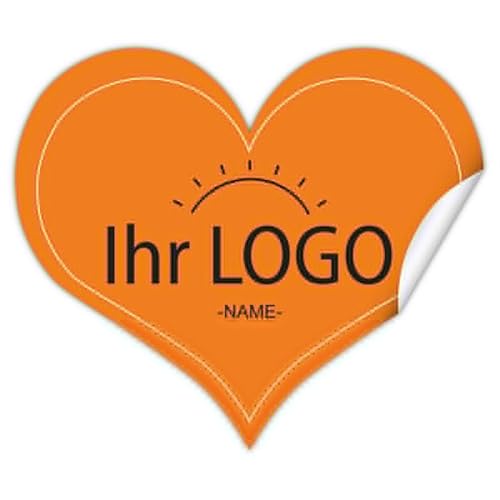 CUSMIZ Logo Sticker - Aufkleber Selbst Gestalten, Personalisierte Aufkleber für Firmenlogos, Hochzeiten, Partys, Festivals, 100 Stk Aufkleber in verschiedenen Formen und Größen - Herzförmig CUSMIZ Logo Sticker - Aufkleber Selbst Gestalten, Personalisierte Aufkleber für Firmenlogos, Hochzeiten, Partys, Festivals, 100 Stk Aufkleber in verschiedenen Formen und Größen - Herzförmig von Cusmiz
