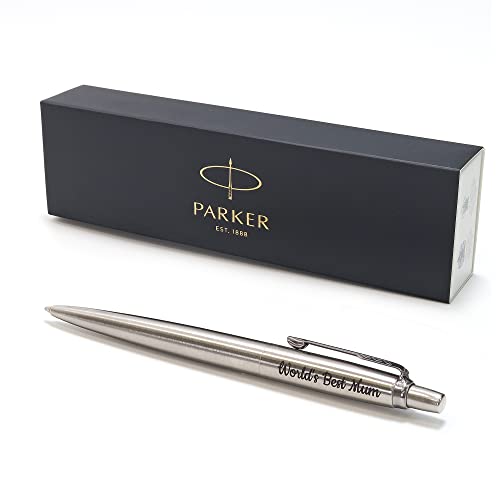 Personalisierter Parker Jotter Kugelschreiber Stift + Geschenkbox | Schaffen Sie ein ganz einzigartiges Geschenk | Lasergravur (Blaue Tinte) von CustomDesign.Shop
