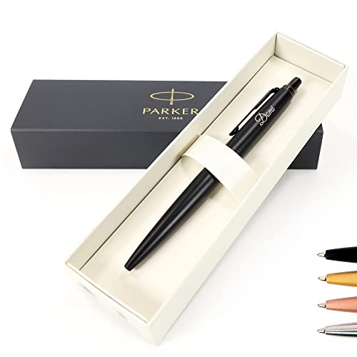 Personalisierter Parker Jotter XL Monochrome Kugelschreiber Stift + Geschenkbox | Schaffen Sie ein ganz einzigartiges Geschenk | Lasergravur - schwarz von CustomDesign.Shop