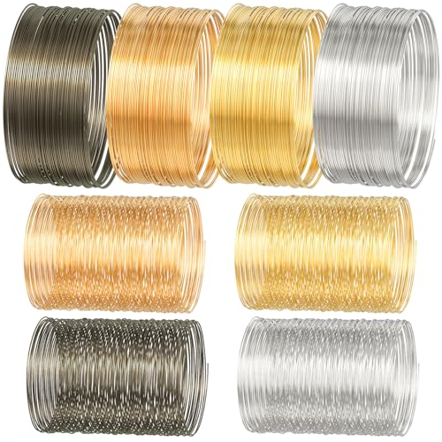CustomyLife 600 Schlaufen, 0,6 mm, Perlen-Memory-Draht für Schmuckherstellung, rostfreier Perlen-Schmuckdraht, mehrfarbiger Stahl-Memory-Draht für Armband, Fußkettchen, Halskette, Ring, Ohrringe CustomyLife 600 Schlaufen, 0,6 mm, Perlen-Memory-Draht für Schmuckherstellung, rostfreier Perlen-Schmuckdraht, mehrfarbiger Stahl-Memory-Draht für Armband, Fußkettchen, Halskette, Ring, Ohrringe von CustomyLife