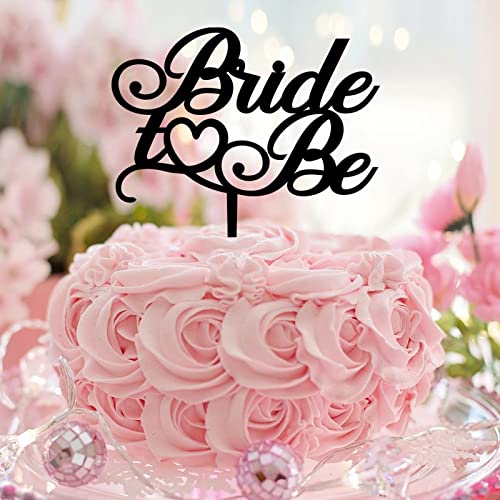 Bride To Be Mr & Mrs Cake Toppers Personalized Romance Bride And Groom Cake Topper For Engagement Bride To Be Party Decorations Bachelorette Gifts Acrylic Black von CustonCares