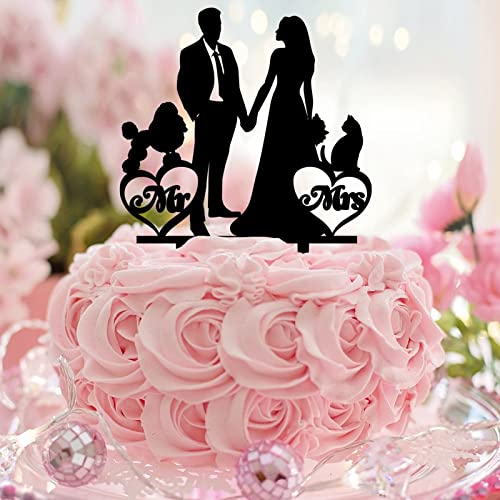 Country Mr & Mrs Hochzeitstortenaufsatz, Silhouette, Acryl, Schwarz mit Hund, Katze, Braut und Bräutigam, Kuchendekoration, individuelle Paarnamen, Hochzeit, Verabredung, Hochzeit, Brautparty Country Mr & Mrs Hochzeitstortenaufsatz, Silhouette, Acryl, Schwarz mit Hund, Katze, Braut und Bräutigam, Kuchendekoration, individuelle Paarnamen, Hochzeit, Verabredung, Hochzeit, Brautparty von CustonCares