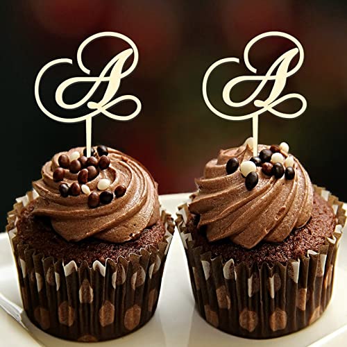 Cupcake-Topper mit Buchstabe A, Monogramm, Initiale, Nachname für Hochzeit, Verlobung, Party, Retro-Kranz, Blumenmuster, personalisieren Sie Ihre eigenen Cupcake-Topper, Junggesellinnenabschiede Cupcake-Topper mit Buchstabe A, Monogramm, Initiale, Nachname für Hochzeit, Verlobung, Party, Retro-Kranz, Blumenmuster, personalisieren Sie Ihre eigenen Cupcake-Topper, Junggesellinnenabschiede von CustonCares