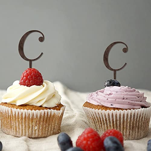 Cupcake-Topper mit Initiale C, Hochzeitsbuchstabe, Monogramm, Name, Braun, für Hochzeit, Brautparty, Partyzubehör, Strand, Botanischer Kranz, Auswahl von Buchstaben-Design, Farbe, Brautparty Cupcake-Topper mit Initiale C, Hochzeitsbuchstabe, Monogramm, Name, Braun, für Hochzeit, Brautparty, Partyzubehör, Strand, Botanischer Kranz, Auswahl von Buchstaben-Design, Farbe, Brautparty von CustonCares