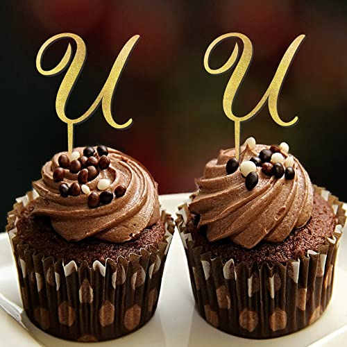 Cupcake-Topper mit Initiale U, Hochzeitsbuchstaben, Monogramm, Name für Hochzeitstag, Party, Gastgeschenke, Landblumenkranz, personalisieren Sie Ihre eigenen Cupcake-Topper, Brautparty, Geschenke, 6 Cupcake-Topper mit Initiale U, Hochzeitsbuchstaben, Monogramm, Name für Hochzeitstag, Party, Gastgeschenke, Landblumenkranz, personalisieren Sie Ihre eigenen Cupcake-Topper, Brautparty, Geschenke, 6 von CustonCares