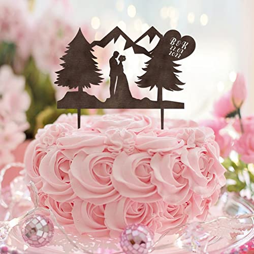Elegante Kuchendekoration "Mr & Mrs" Hochzeitstag, Silhouette Braut und Bräutigam, personalisierbar für Hochzeit, Brautparty, Party, Gastgeschenke, Hochzeitsgeschenke für Paare, Holz Elegante Kuchendekoration "Mr & Mrs" Hochzeitstag, Silhouette Braut und Bräutigam, personalisierbar für Hochzeit, Brautparty, Party, Gastgeschenke, Hochzeitsgeschenke für Paare, Holz von CustonCares