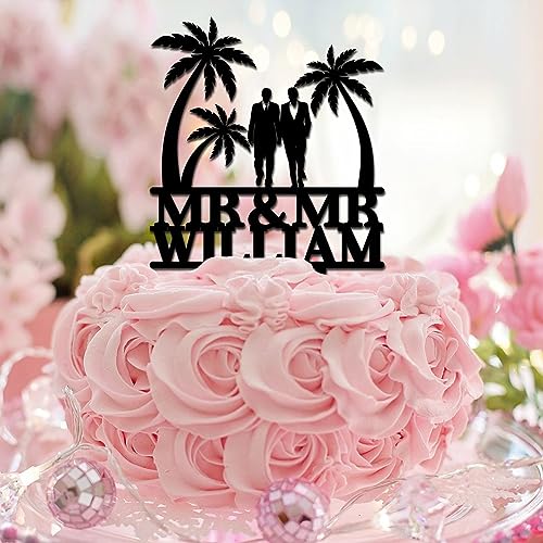 Gay Couple Mr & Mr Tropical Cake Topper Tree with Grooms Date Gays Happy Birthday Cake Topper Gay and Lesbian Acrylic Black Graduation Wedding Pastries Decorations Funny Gifts for Adults Girls Gay Couple Mr & Mr Tropical Cake Topper Tree with Grooms Date Gays Happy Birthday Cake Topper Gay and Lesbian Acrylic Black Graduation Wedding Pastries Decorations Funny Gifts for Adults Girls von CustonCares