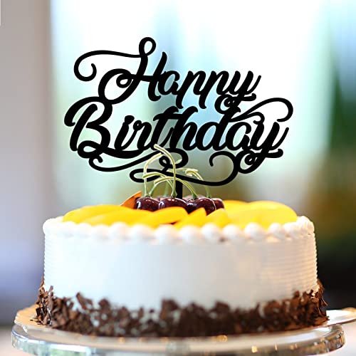 Geburtstagsparty-Dekoration, Geburtstagskuchenaufsatz, Happy Birthday, individueller Name, jedes Alter, Zahl, Jahrestag, Geburtstagsgeschenk, für Mutter, Vater, Acryl, Schwarz Geburtstagsparty-Dekoration, Geburtstagskuchenaufsatz, Happy Birthday, individueller Name, jedes Alter, Zahl, Jahrestag, Geburtstagsgeschenk, für Mutter, Vater, Acryl, Schwarz von CustonCares