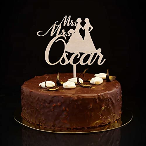 Hochzeitstortenaufsatz aus Holz, Motiv: Frau und Frau, Silhouette zwei Bräute, rustikale Hochzeitstortenaufsatz, Lesbisch, LGBTQ, Hochzeitsfeier, Gastgeschenke, personalisierbar, lesbisches Paar Hochzeitstortenaufsatz aus Holz, Motiv: Frau und Frau, Silhouette zwei Bräute, rustikale Hochzeitstortenaufsatz, Lesbisch, LGBTQ, Hochzeitsfeier, Gastgeschenke, personalisierbar, lesbisches Paar von CustonCares