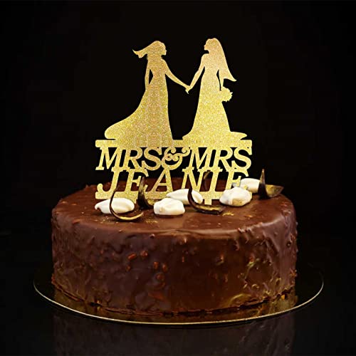 Hochzeitstortenaufsatz für Bräute, personalisierbar, Familiennamen, Datum, Retro, zwei Bräute, Hochzeitstortenaufsatz, Silhouette, LGBTQ, Hochzeitsparty, Gastgeschenke, Lesben, Hochzeit, Verlobung Hochzeitstortenaufsatz für Bräute, personalisierbar, Familiennamen, Datum, Retro, zwei Bräute, Hochzeitstortenaufsatz, Silhouette, LGBTQ, Hochzeitsparty, Gastgeschenke, Lesben, Hochzeit, Verlobung von CustonCares