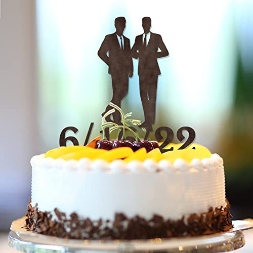 Hochzeitstortenaufsatz für Schwule Paare, braunes Holz, Liebe, Gay Gay His and His Country, Hochzeitstortenaufsatz, Silhouette, Hochzeitsdekorationen, personalisierbar, Namen, Datum, Männer, Geschenke Hochzeitstortenaufsatz für Schwule Paare, braunes Holz, Liebe, Gay Gay His and His Country, Hochzeitstortenaufsatz, Silhouette, Hochzeitsdekorationen, personalisierbar, Namen, Datum, Männer, Geschenke von CustonCares