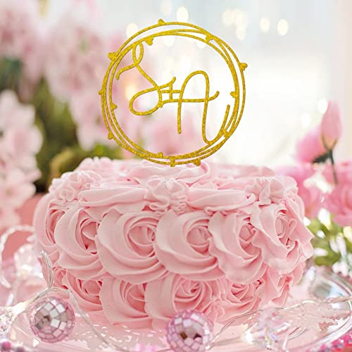 Individuelle Braut- und Bräutigamnamen, Monogramm, Hochzeitstortenaufsatz, Buchstaben, Initialen, Paare, Namen, Glitzer, Blattgold, Rahmen für Hochzeit, Brautparty, Party, Gastgeschenke Individuelle Braut- und Bräutigamnamen, Monogramm, Hochzeitstortenaufsatz, Buchstaben, Initialen, Paare, Namen, Glitzer, Blattgold, Rahmen für Hochzeit, Brautparty, Party, Gastgeschenke von CustonCares