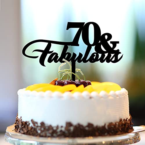Kuchendekoration zum 70. Geburtstag, Acryl, 70. Geburtstag, 70. Geburtstag, Geschenk für Männer und Frauen, 15,2 cm, Schwarz Kuchendekoration zum 70. Geburtstag, Acryl, 70. Geburtstag, 70. Geburtstag, Geschenk für Männer und Frauen, 15,2 cm, Schwarz von CustonCares