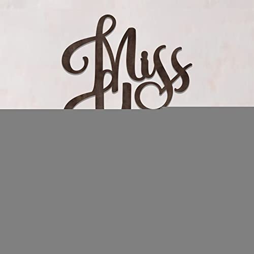 Miss You Romantische Tortenaufsätze "Mr & Mrs" Hochzeitstag, Silhouette, Braut und Bräutigam, Kuchendekoration, personalisierbar für Hochzeit, Brautparty, Party, Dekoration, Hochzeitsgeschenke für von CustonCares