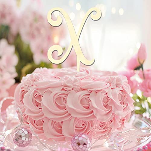 Monogramm X Tortenaufsatz, Anfangsbuchstabe, Name, Holz, für Hochzeit, Verlobung, Party, Zubehör, elegant, wiederverwendbar, Blumenkranz, Hochzeitsgeschenke für Kinder oder Erwachsene, personalisieren Monogramm X Tortenaufsatz, Anfangsbuchstabe, Name, Holz, für Hochzeit, Verlobung, Party, Zubehör, elegant, wiederverwendbar, Blumenkranz, Hochzeitsgeschenke für Kinder oder Erwachsene, personalisieren von CustonCares