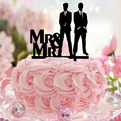 Mr and Mr Hochzeitstortenaufsatz, Acryl, schwarze Silhouette, lustig, zwei Bräutigam, LGBT, Hochzeitsfeier, Zubehör, Liebe, zwei Männer, personalisierter Name, Hochzeit, Datum, Männer, Geschenke Mr and Mr Hochzeitstortenaufsatz, Acryl, schwarze Silhouette, lustig, zwei Bräutigam, LGBT, Hochzeitsfeier, Zubehör, Liebe, zwei Männer, personalisierter Name, Hochzeit, Datum, Männer, Geschenke von CustonCares