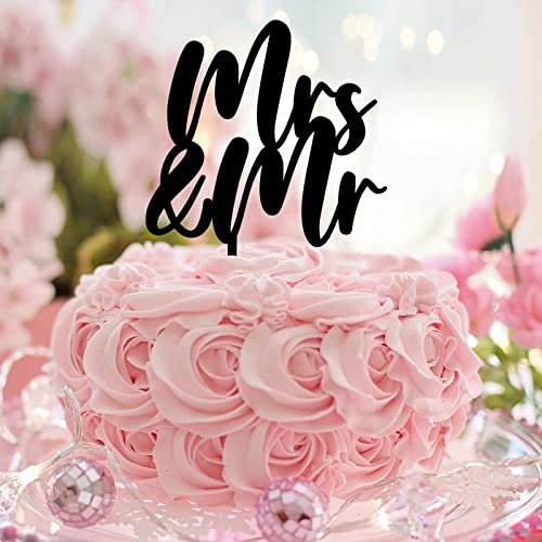 Mr and Mrs Hochzeitstortenaufsatz, Silhouette, Acryl, schwarz, "Mr & Mrs", Silhouette, Kuchendekoration, personalisierbar, für Hochzeitstag, Partyzubehör, Hochzeitsgeschenke für Paare Mr and Mrs Hochzeitstortenaufsatz, Silhouette, Acryl, schwarz, "Mr & Mrs", Silhouette, Kuchendekoration, personalisierbar, für Hochzeitstag, Partyzubehör, Hochzeitsgeschenke für Paare von CustonCares