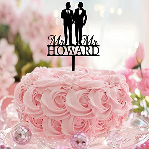 Mr & Mr Cupcake-Topper, schwarz, zwei Bräutigam, LGBT, Kuchendekoration für Geburtstag, Hochzeit, Kuchen, Wimpelkette, Dekoration, individuell, lustig, personalisierter Name, Schwul, Acryl, Schwarz Mr & Mr Cupcake-Topper, schwarz, zwei Bräutigam, LGBT, Kuchendekoration für Geburtstag, Hochzeit, Kuchen, Wimpelkette, Dekoration, individuell, lustig, personalisierter Name, Schwul, Acryl, Schwarz von CustonCares