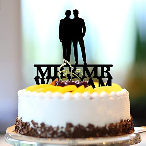 Mr & Mr Gay Hochzeitstortenaufsatz, Acryl, schwarz, schwules LGBT, männliches Paar, rustikale Hochzeitstortenaufsätze, Silhouette, Hochzeit, Party, Zubehör, personalisierbar, Name, Datum, Männer Mr & Mr Gay Hochzeitstortenaufsatz, Acryl, schwarz, schwules LGBT, männliches Paar, rustikale Hochzeitstortenaufsätze, Silhouette, Hochzeit, Party, Zubehör, personalisierbar, Name, Datum, Männer von CustonCares