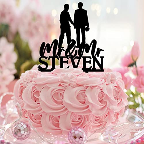 Mr & Mr Hochzeitstortenaufsätze, Silhouette, elegant, individueller Name, Hochzeit, Datum, männliches Paar, Tortenaufsätze, zwei Ehemänner, Hochzeitstortendekorationen, homosexuell, schwules Paar Mr & Mr Hochzeitstortenaufsätze, Silhouette, elegant, individueller Name, Hochzeit, Datum, männliches Paar, Tortenaufsätze, zwei Ehemänner, Hochzeitstortendekorationen, homosexuell, schwules Paar von CustonCares