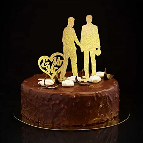 Mr & Mr Silhouette, Hochzeitstortenaufsatz, Glitzer, Gold, Liebe, zwei Männer, zwei Bräutigam, elegante Hochzeitstortenaufsatz, Silhouette, Hochzeit, Verlobung, Party, Dekoration, personalisierter Mr & Mr Silhouette, Hochzeitstortenaufsatz, Glitzer, Gold, Liebe, zwei Männer, zwei Bräutigam, elegante Hochzeitstortenaufsatz, Silhouette, Hochzeit, Verlobung, Party, Dekoration, personalisierter von CustonCares