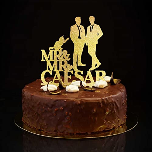 Mr & Mr Tortenaufsatz Glitzer Gold mit Hund Katze Rustikales männliches Paar Hochzeitstorte Topper Silhouette Liebe Gay Hochzeit Dekorationen Benutzerdefinierte Paarnamen Est Date Gay Paar Geschenke Mr & Mr Tortenaufsatz Glitzer Gold mit Hund Katze Rustikales männliches Paar Hochzeitstorte Topper Silhouette Liebe Gay Hochzeit Dekorationen Benutzerdefinierte Paarnamen Est Date Gay Paar Geschenke von CustonCares