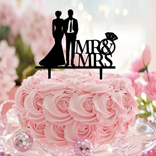 Mr & Mrs Hochzeitstortenaufsatz, Silhouette, personalisierbar, Strand, "Mr & Mrs", Kuchenaufsatz für Hochzeit, Brautparty, Hochzeitsdekorationen, Hochzeitsgeschenke für Paare, Acryl, Schwarz Mr & Mrs Hochzeitstortenaufsatz, Silhouette, personalisierbar, Strand, "Mr & Mrs", Kuchenaufsatz für Hochzeit, Brautparty, Hochzeitsdekorationen, Hochzeitsgeschenke für Paare, Acryl, Schwarz von CustonCares