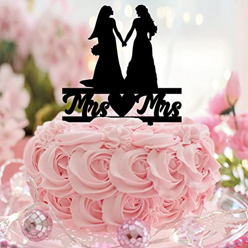 Mrs & Mrs Hochzeitstortenaufsatz, individueller Name, Hochzeit, Datum, Silhouette, 2 Bräute, Kuchendekoration, elegant, 2 Frauen, Hochzeit, Verlobung, Party, Dekoration, Lesbisches Paar, Geschenke Mrs & Mrs Hochzeitstortenaufsatz, individueller Name, Hochzeit, Datum, Silhouette, 2 Bräute, Kuchendekoration, elegant, 2 Frauen, Hochzeit, Verlobung, Party, Dekoration, Lesbisches Paar, Geschenke von CustonCares