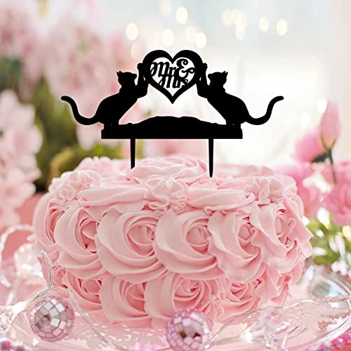 Personalisierte Hochzeitstortenaufsätze "Mr & Mrs", Acryl, schwarze Silhouette, Brautpaar und Brautpaar, elegante Kuchendekoration für Verlobungen, Hochzeitsgeschenke für Paare Personalisierte Hochzeitstortenaufsätze "Mr & Mrs", Acryl, schwarze Silhouette, Brautpaar und Brautpaar, elegante Kuchendekoration für Verlobungen, Hochzeitsgeschenke für Paare von CustonCares