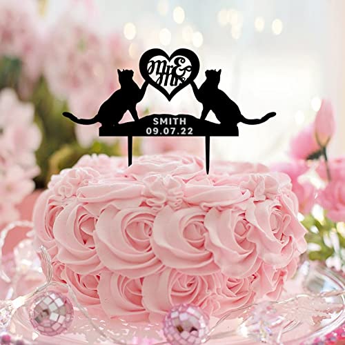 Personalisierter Tortenaufsatz "Mr and Mrs", Acryl, schwarze Silhouette, Brautpaar, Strand-Kuchenaufsatz für Hochzeit, Brautparty, Party, Dekoration, Brautparty, Geschenke Personalisierter Tortenaufsatz "Mr and Mrs", Acryl, schwarze Silhouette, Brautpaar, Strand-Kuchenaufsatz für Hochzeit, Brautparty, Party, Dekoration, Brautparty, Geschenke von CustonCares