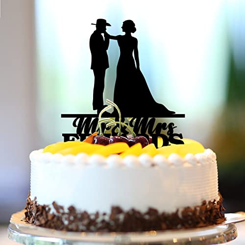 Rustikale Tortenaufsätze mit Aufschrift "Mr & Mrs", personalisierbar mit Namen, Est Datum, Silhouette, Braut und Bräutigam, Tortenaufsatz für Brautparty, Junggesellinnenabschied, Dekoration Rustikale Tortenaufsätze mit Aufschrift "Mr & Mrs", personalisierbar mit Namen, Est Datum, Silhouette, Braut und Bräutigam, Tortenaufsatz für Brautparty, Junggesellinnenabschied, Dekoration von CustonCares