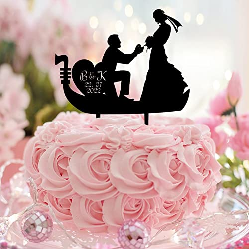 Tortenaufsätze für Braut und Bräutigam, Hochzeit, "Mr & Mrs", Silhouette, lustig, personalisierbar für Verlobung, zukünftige Braut, Partygeschenke, Verlobungsgeschenke für Paare, Acryl, Schwarz Tortenaufsätze für Braut und Bräutigam, Hochzeit, "Mr & Mrs", Silhouette, lustig, personalisierbar für Verlobung, zukünftige Braut, Partygeschenke, Verlobungsgeschenke für Paare, Acryl, Schwarz von CustonCares
