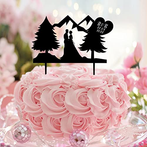 Tortenaufsätze mit Aufschrift "Bride & Groom", "Mr & Mrs", Silhouette, personalisierbar, für Verlobung, zukünftige Braut, Kuchendekoration, Verlobungsgeschenk, für Paare, Acryl, Schwarz Tortenaufsätze mit Aufschrift "Bride & Groom", "Mr & Mrs", Silhouette, personalisierbar, für Verlobung, zukünftige Braut, Kuchendekoration, Verlobungsgeschenk, für Paare, Acryl, Schwarz von CustonCares
