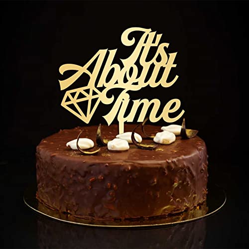Tortenaufsätze mit Aufschrift "It's About Time", rustikale Hochzeits- und Verlobungs-Kuchenaufsätze, individuelle Silhouette, elegante Braut- und Bräutigam-Kuchendekoration für Hochzeit, Verlobung Tortenaufsätze mit Aufschrift "It's About Time", rustikale Hochzeits- und Verlobungs-Kuchenaufsätze, individuelle Silhouette, elegante Braut- und Bräutigam-Kuchendekoration für Hochzeit, Verlobung von CustonCares