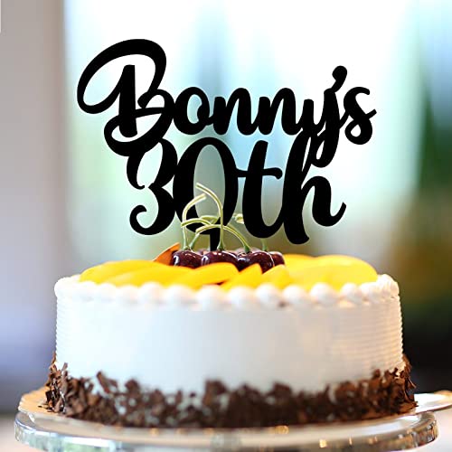 Tortenaufsätze zum 30. und 30. Geburtstag, personalisierbar, personalisierbar, für jedes Alter und 30. Geburtstag, Party-Dekoration, Acryl, Schwarz Tortenaufsätze zum 30. und 30. Geburtstag, personalisierbar, personalisierbar, für jedes Alter und 30. Geburtstag, Party-Dekoration, Acryl, Schwarz von CustonCares