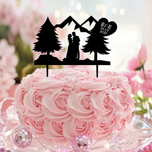 Tortenaufsätze zum Hochzeitstag, Motiv: "Mr & Mrs", Acryl, schwarze Silhouette, Braut und Bräutigam, elegante Kuchendekoration für Hochzeitstag, Party, Dekoration, Verlobungsgeschenke für Paare Tortenaufsätze zum Hochzeitstag, Motiv: "Mr & Mrs", Acryl, schwarze Silhouette, Braut und Bräutigam, elegante Kuchendekoration für Hochzeitstag, Party, Dekoration, Verlobungsgeschenke für Paare von CustonCares
