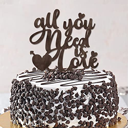 Tortenaufsatz, Aufschrift "All You Need Is Love", Brautpaar "Mr & Mrs", für Hochzeitstorte, Silhouette, Romantik, personalisierbar, für Hochzeitstag, Partyzubehör, Verlobungsgeschenke für Paare, Holz Tortenaufsatz, Aufschrift "All You Need Is Love", Brautpaar "Mr & Mrs", für Hochzeitstorte, Silhouette, Romantik, personalisierbar, für Hochzeitstag, Partyzubehör, Verlobungsgeschenke für Paare, Holz von CustonCares