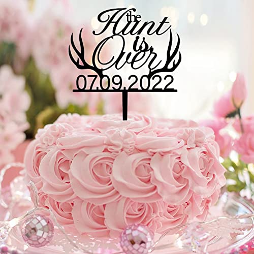 Tortenaufsatz, Brautpaar mit Aufschrift "Mr & Mrs", lustig, personalisiert, für Hochzeit, Verlobung, Kuchendekoration, Hochzeitsgeschenke für Paare, Acryl, Schwarz von CustonCares