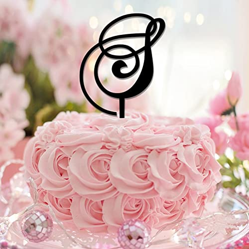 Tortenaufsatz, Buchstabe F, Monogramm, Initiale Name, Acryl, schwarz, für Hochzeit, Verlobung, Party, Gastgeschenke, romantisch, wiederverwendbar, rustikal, Brautparty, Geschenke für Männer und Frauen Tortenaufsatz, Buchstabe F, Monogramm, Initiale Name, Acryl, schwarz, für Hochzeit, Verlobung, Party, Gastgeschenke, romantisch, wiederverwendbar, rustikal, Brautparty, Geschenke für Männer und Frauen von CustonCares