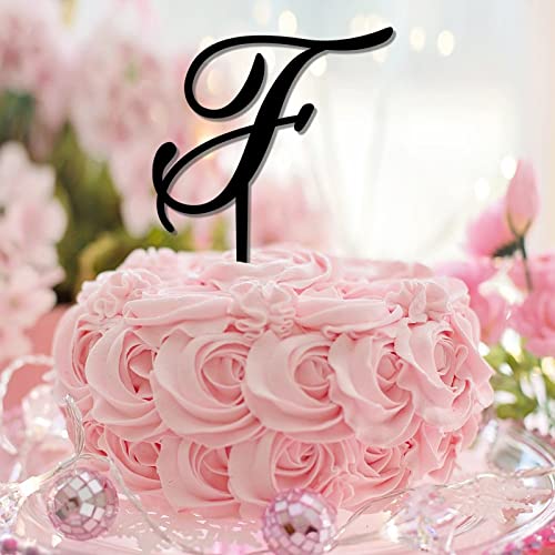 Tortenaufsatz, Buchstabe F, Monogramm, Initialname, botanischer Kranz, Land für Hochzeitstag, Partyzubehör, wiederverwendbar, personalisierbar, Tortenaufsatz, Brautparty, Geschenke, Acryl, Schwarz Tortenaufsatz, Buchstabe F, Monogramm, Initialname, botanischer Kranz, Land für Hochzeitstag, Partyzubehör, wiederverwendbar, personalisierbar, Tortenaufsatz, Brautparty, Geschenke, Acryl, Schwarz von CustonCares