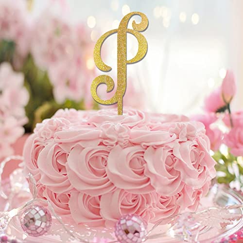 Tortenaufsatz, Buchstabe P, Monogramm, Glitzer, Gold, für Hochzeit, Verlobung, Party, Dekoration, Strand, wiederverwendbar, Blumenkranz, Brautparty, Geschenke für Kinder, personalisierbar, 26 Tortenaufsatz, Buchstabe P, Monogramm, Glitzer, Gold, für Hochzeit, Verlobung, Party, Dekoration, Strand, wiederverwendbar, Blumenkranz, Brautparty, Geschenke für Kinder, personalisierbar, 26 von CustonCares