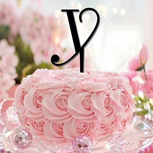 Tortenaufsatz, Buchstabe Y, Monogramm, Initiale Name, Acryl, schwarz, für Hochzeitstag, Dekoration, eleganter botanischer Kranz, personalisierbar, 26 Buchstaben, Geburtstagsgeschenke Tortenaufsatz, Buchstabe Y, Monogramm, Initiale Name, Acryl, schwarz, für Hochzeitstag, Dekoration, eleganter botanischer Kranz, personalisierbar, 26 Buchstaben, Geburtstagsgeschenke von CustonCares